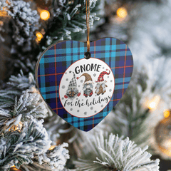 Clan MacCorquodale Tartan Tartan Crest Gnome Heart Ceramic Ornament UA50 MacCorquodale Tartan Tartan Christmas