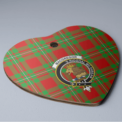 Clan MacGregor Modern Tartan Crest Heart Ceramic Ornament LL71 MacGregor Modern Tartan Tartan Christmas