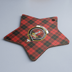 Clan Wallace Weathered Tartan Crest Star Ceramic Ornament WS79 Wallace Weathered Tartan Tartan Christmas
