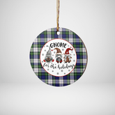 Clan Gordon Dress Modern Tartan Tartan Crest Gnome Round Ceramic Ornament YF55 Gordon Dress Modern Tartan Tartan Christmas