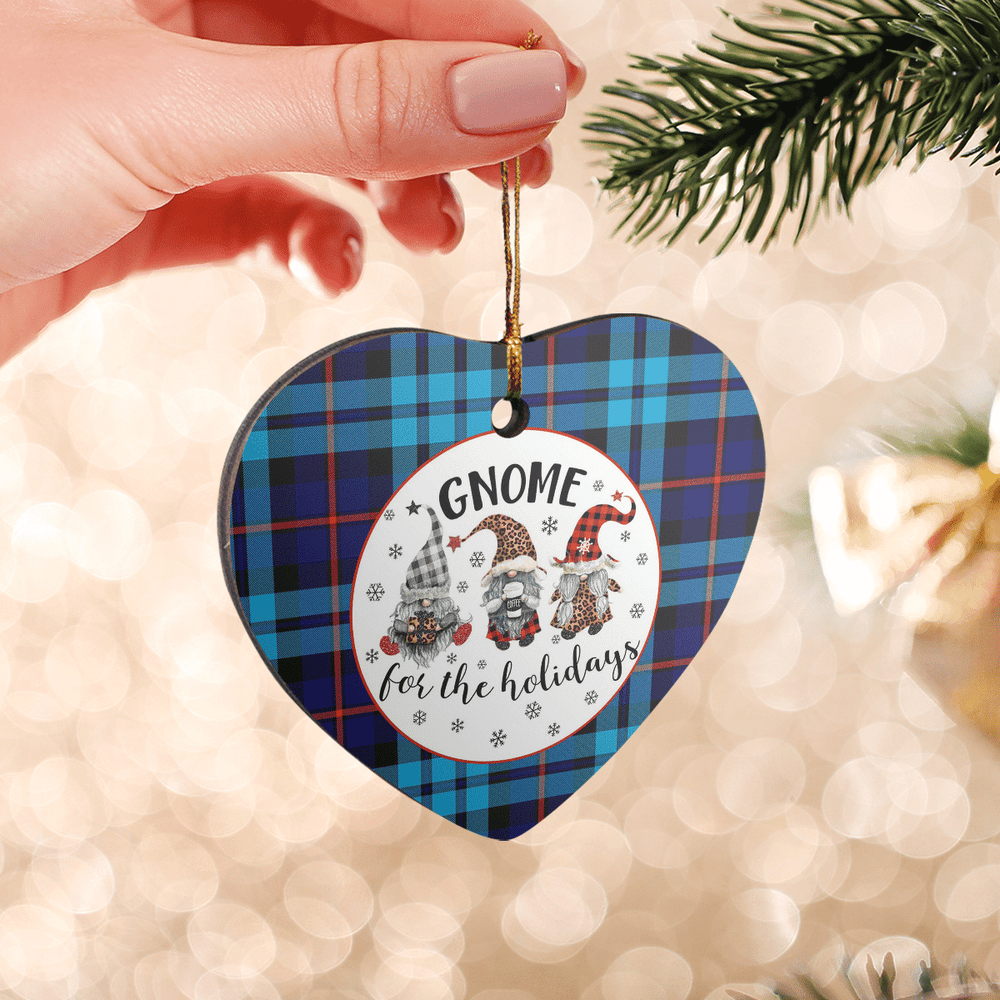 Clan MacCorquodale Tartan Tartan Crest Gnome Heart Ceramic Ornament UA50 MacCorquodale Tartan Tartan Christmas