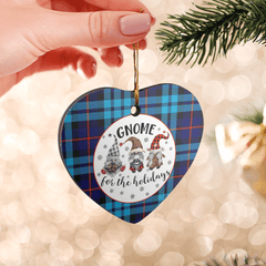 Clan MacCorquodale Tartan Tartan Crest Gnome Heart Ceramic Ornament UA50 MacCorquodale Tartan Tartan Christmas