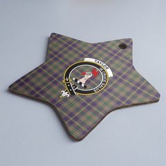 Clan Taylor Weathered Tartan Crest Star Ceramic Ornament GD33 Taylor Weathered Tartan Tartan Christmas