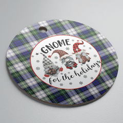 Clan Gordon Dress Modern Tartan Tartan Crest Gnome Round Ceramic Ornament YF55 Gordon Dress Modern Tartan Tartan Christmas