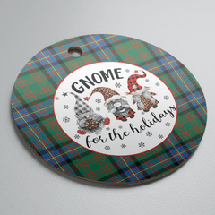 Clan Cochrane Ancient Tartan Tartan Crest Gnome Round Ceramic Ornament TL55 Cochrane Ancient Tartan Tartan Christmas