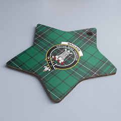 Clan MacLean Hunting Ancient Tartan Crest Star Ceramic Ornament QL24 MacLean Hunting Ancient Tartan Tartan Christmas