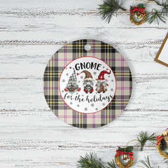 Clan MacPherson Dress Ancient Tartan Tartan Crest Gnome Round Ceramic Ornament EP30 MacPherson Dress Ancient Tartan Tartan Christmas