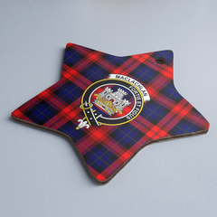 Clan MacLachlan Modern Tartan Crest Star Ceramic Ornament UA45 MacLachlan Modern Tartan Tartan Christmas