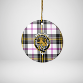 Clan MacPherson Dress Modern Tartan Crest Round Ceramic Ornament HB89 MacPherson Dress Modern Tartan Tartan Christmas