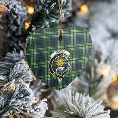Clan Purves (Tweedside) Tartan Crest Heart Ceramic Ornament ZT14 Purves (Tweedside) Tartan Tartan Christmas