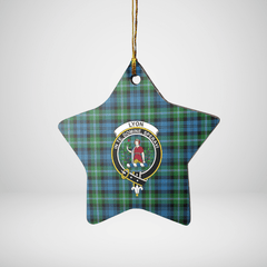 Clan Lyon Tartan Crest Star Ceramic Ornament SJ22 Lyon Tartan Tartan Christmas