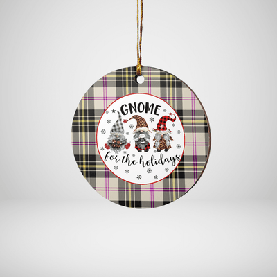 Clan MacPherson Dress Ancient Tartan Tartan Crest Gnome Round Ceramic Ornament