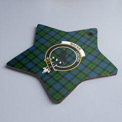 Clan MacKie Tartan Crest Star Ceramic Ornament GE43 MacKie Tartan Tartan Christmas