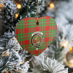 Clan MacGregor Modern Tartan Crest Heart Ceramic Ornament LL71 MacGregor Modern Tartan Tartan Christmas