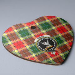 Clan Gibbs Tartan Crest Heart Ceramic Ornament UP39 Gibbs Tartan Tartan Christmas