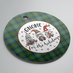 Clan Cranston Modern Tartan Tartan Crest Gnome Round Ceramic Ornament CQ58 Cranston Modern Tartan Tartan Christmas