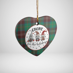 Clan Chisholm Hunting Ancient Tartan Tartan Crest Gnome Heart Ceramic Ornament FO94 Chisholm Hunting Ancient Tartan Tartan Christmas