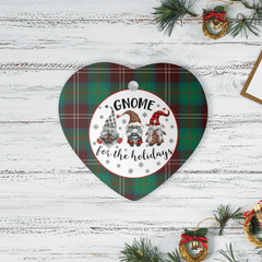 Clan Chisholm Hunting Ancient Tartan Tartan Crest Gnome Heart Ceramic Ornament FO94 Chisholm Hunting Ancient Tartan Tartan Christmas