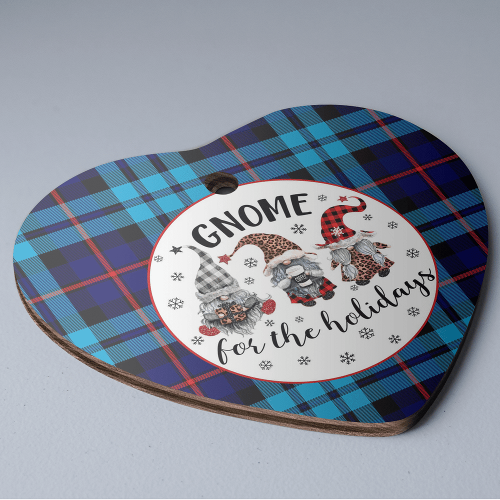 Clan MacCorquodale Tartan Tartan Crest Gnome Heart Ceramic Ornament UA50 MacCorquodale Tartan Tartan Christmas