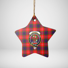 Clan Fraser Modern Tartan Crest Star Ceramic Ornament GT76 Fraser Modern Tartan Tartan Christmas