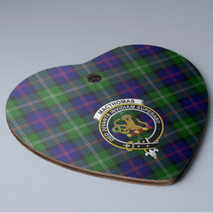 Clan MacThomas Modern Tartan Crest Heart Ceramic Ornament DY11 MacThomas Modern Tartan Tartan Christmas