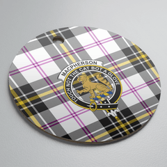 Clan MacPherson Dress Modern Tartan Crest Round Ceramic Ornament HB89 MacPherson Dress Modern Tartan Tartan Christmas