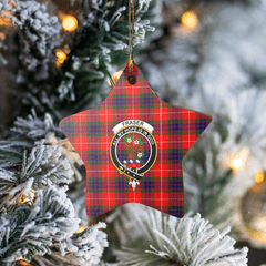 Clan Fraser Modern Tartan Crest Star Ceramic Ornament GT76 Fraser Modern Tartan Tartan Christmas