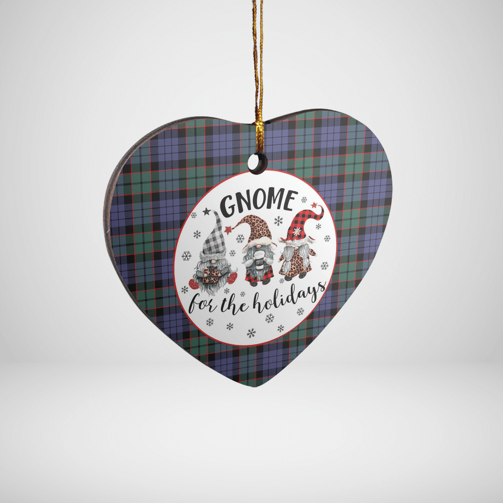 Clan Fletcher Modern Tartan Tartan Crest Gnome Heart Ceramic Ornament LJ99 Fletcher Modern Tartan Tartan Christmas