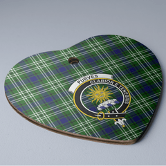 Clan Purves (Tweedside) Tartan Crest Heart Ceramic Ornament ZT14 Purves (Tweedside) Tartan Tartan Christmas