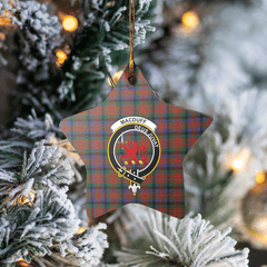 Clan MacDuff Hunting Modern Tartan Crest Star Ceramic Ornament TL66 MacDuff Hunting Modern Tartan Tartan Christmas