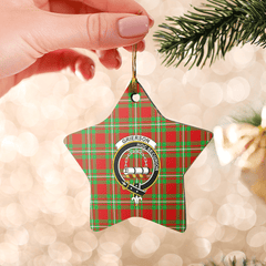 Clan Grierson Tartan Crest Star Ceramic Ornament ZC89 Grierson Tartan Tartan Christmas