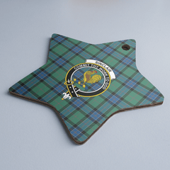 Clan Sinclair Hunting Ancient Tartan Crest Star Ceramic Ornament ET15 Sinclair Hunting Ancient Tartan Tartan Christmas