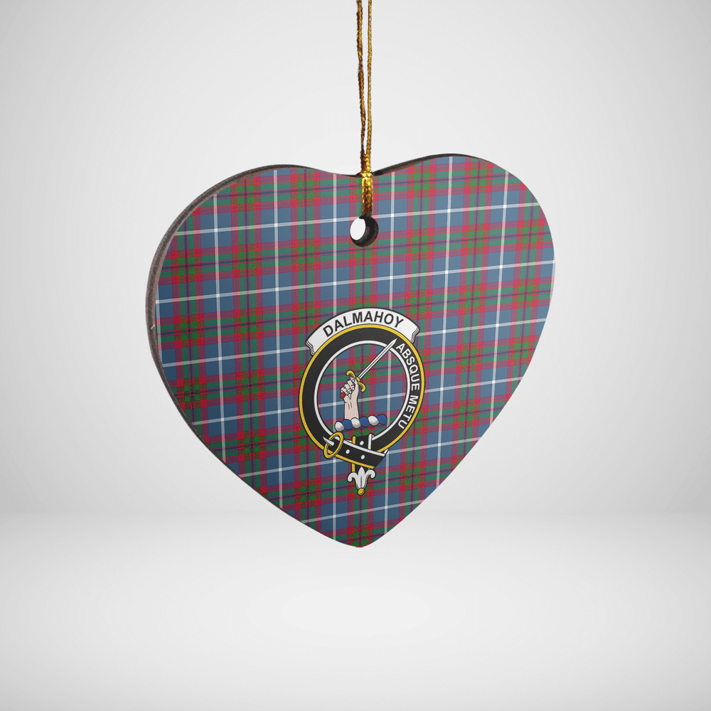 Clan Dalmahoy Tartan Crest Heart Ceramic Ornament AJ51 Dalmahoy Tartan Tartan Christmas