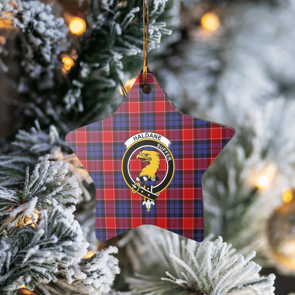 Clan Haldane 1 Tartan Crest Star Ceramic Ornament IJ92 Haldane 1 Tartan Tartan Christmas