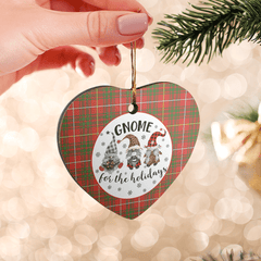 Clan Carruthers Tartan Tartan Crest Gnome Heart Ceramic Ornament SO91 Carruthers Tartan Tartan Christmas