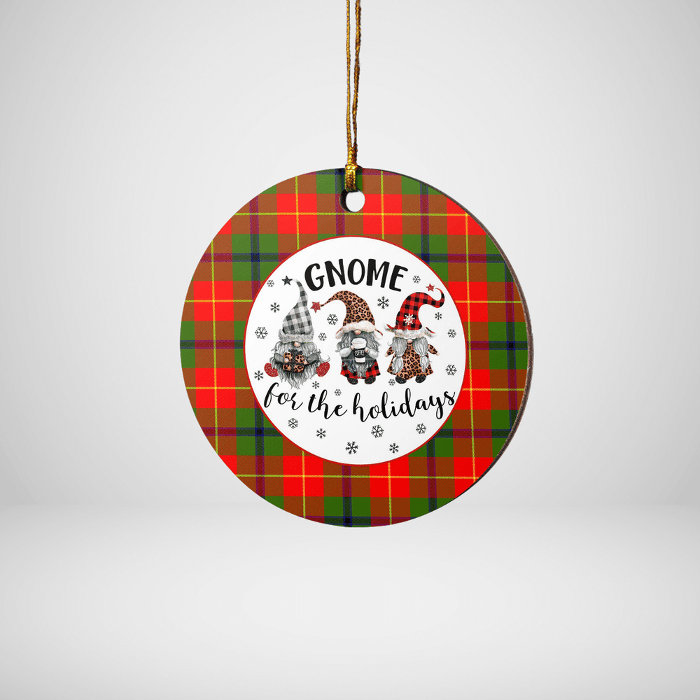 Clan Turnbull Dress Tartan Tartan Crest Gnome Round Ceramic Ornament CL69 Turnbull Dress Tartan Tartan Christmas