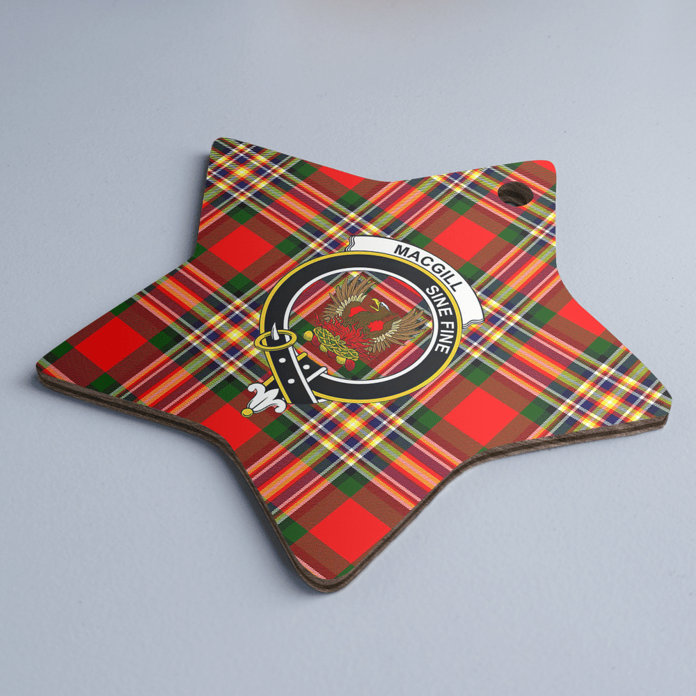 Clan MacGill Modern Tartan Crest Star Ceramic Ornament ND71 MacGill Modern Tartan Tartan Christmas