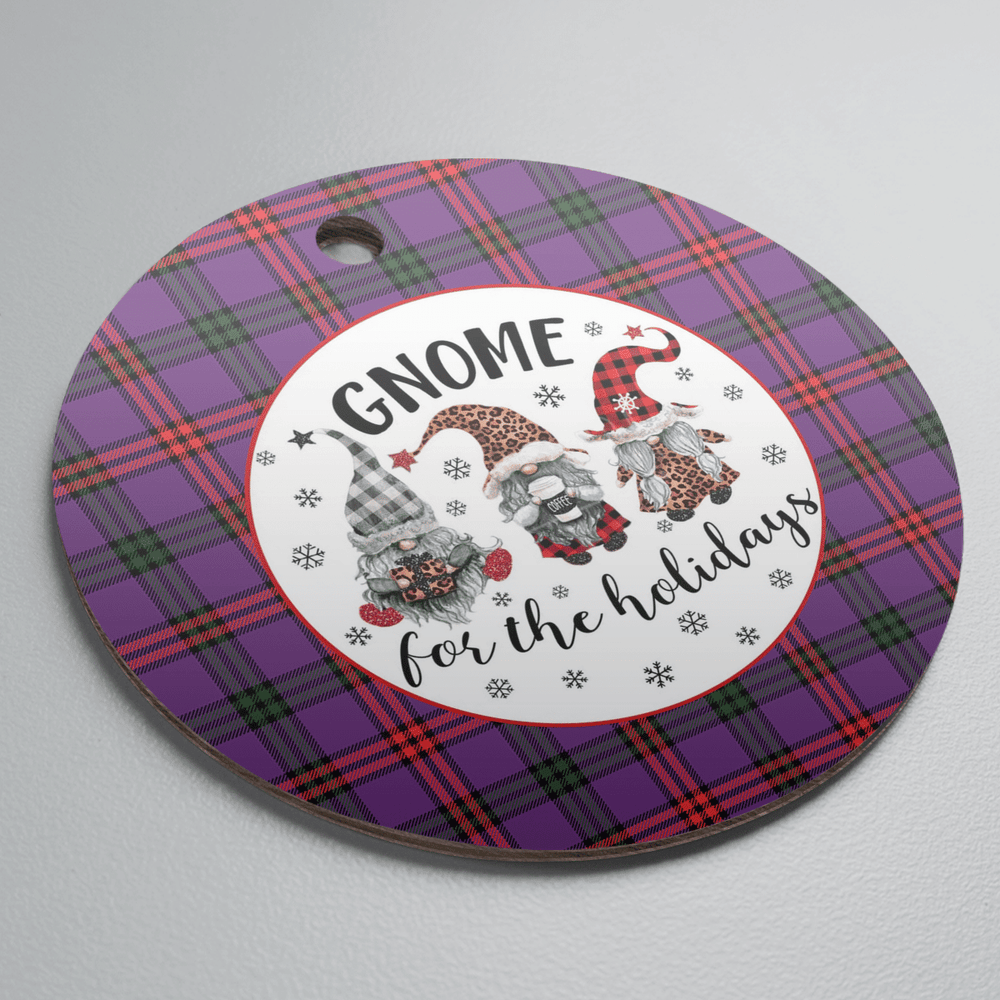 Clan Montgomery Modern Tartan Tartan Crest Gnome Round Ceramic Ornament FI36 Montgomery Modern Tartan Tartan Christmas
