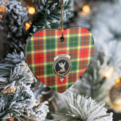 Clan Gibbs Tartan Crest Heart Ceramic Ornament UP39 Gibbs Tartan Tartan Christmas