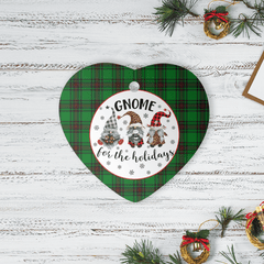 Clan Logie Tartan Tartan Crest Gnome Heart Ceramic Ornament MO42 Logie Tartan Tartan Christmas