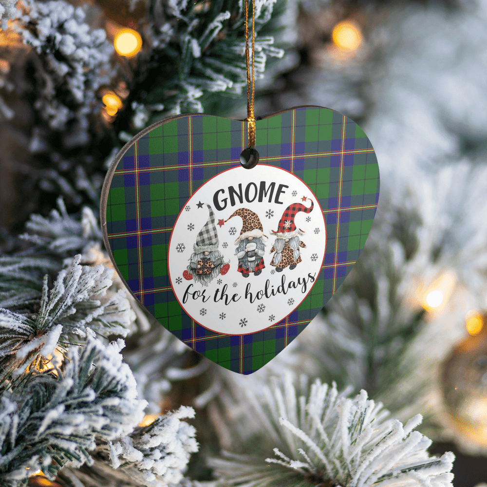 Clan Carmichael Modern Tartan Tartan Crest Gnome Heart Ceramic Ornament JC35 Carmichael Modern Tartan Tartan Christmas