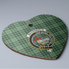 Clan MacDonald Lord of the Isles Hunting Tartan Crest Heart Ceramic Ornament DW27 MacDonald Lord of the Isles Hunting Tartan Tartan Christmas