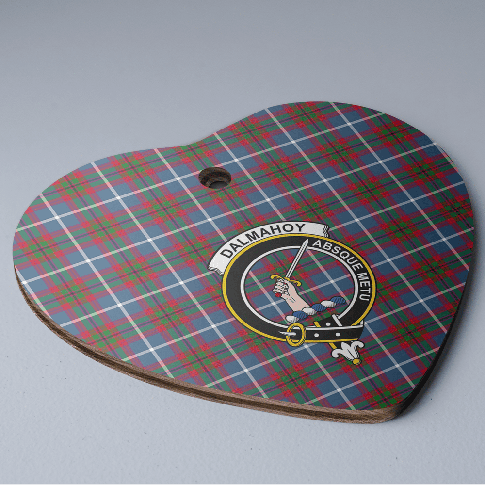 Clan Dalmahoy Tartan Crest Heart Ceramic Ornament AJ51 Dalmahoy Tartan Tartan Christmas
