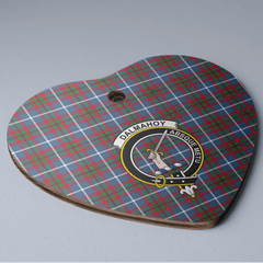 Clan Dalmahoy Tartan Crest Heart Ceramic Ornament AJ51 Dalmahoy Tartan Tartan Christmas