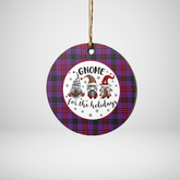 Clan Montgomery Modern Tartan Tartan Crest Gnome Round Ceramic Ornament FI36 Montgomery Modern Tartan Tartan Christmas