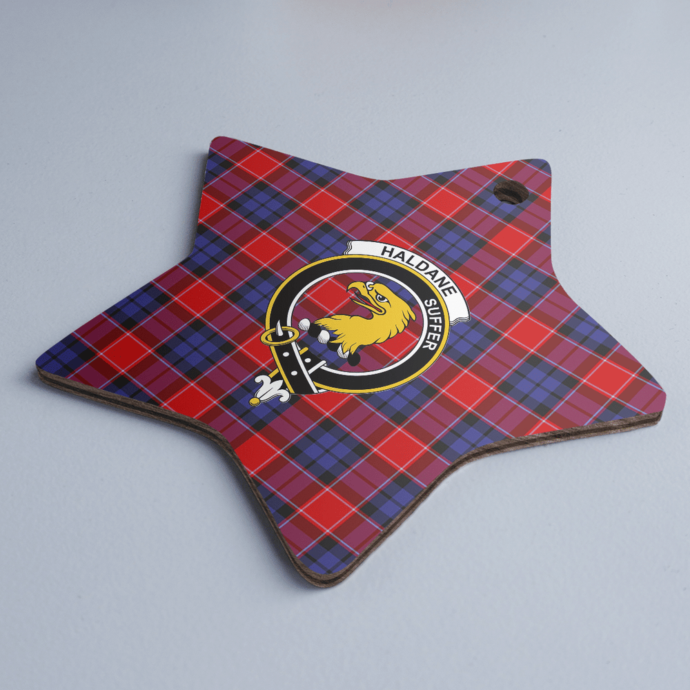 Clan Haldane 1 Tartan Crest Star Ceramic Ornament IJ92 Haldane 1 Tartan Tartan Christmas