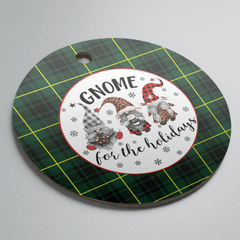 Clan MacArthur Modern Tartan Tartan Crest Gnome Round Ceramic Ornament BC88 MacArthur Modern Tartan Tartan Christmas