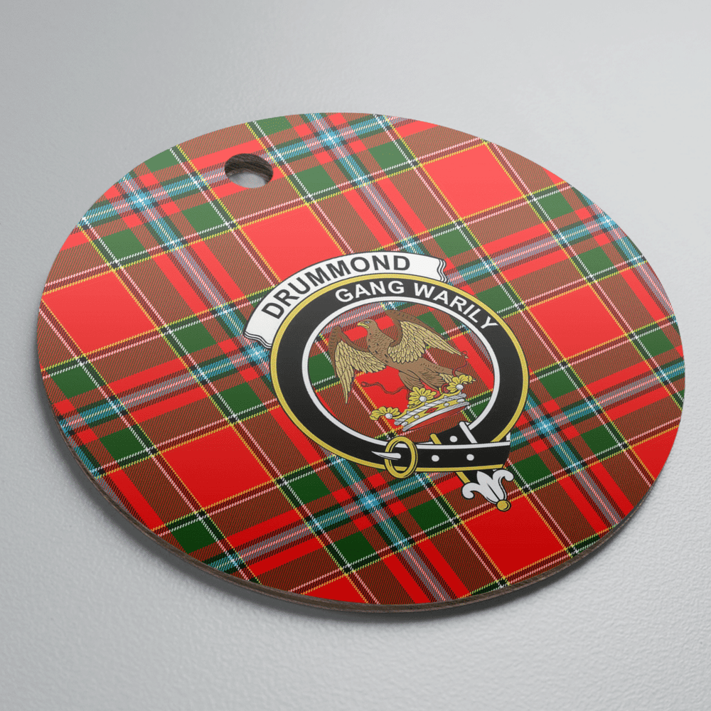 Clan Drummond of Perth Tartan Crest Round Ceramic Ornament PX31 Drummond of Perth Tartan Tartan Christmas