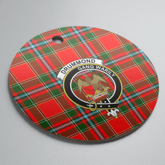 Clan Drummond of Perth Tartan Crest Round Ceramic Ornament PX31 Drummond of Perth Tartan Tartan Christmas