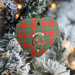 Clan MacGregor Ancient Tartan Crest Heart Ceramic Ornament JL17 MacGregor Ancient Tartan Tartan Christmas